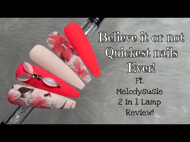 Easy Nail Art! | Melodysusie 2 in 1 Lamp Efile Review