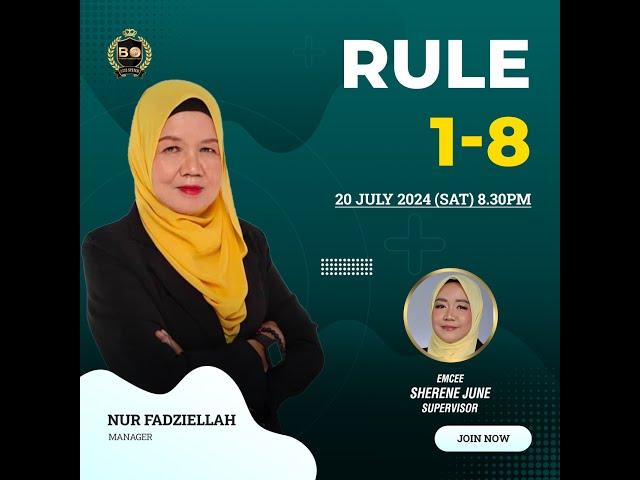 Rule 1-8 - Manager Nur Fadziellah