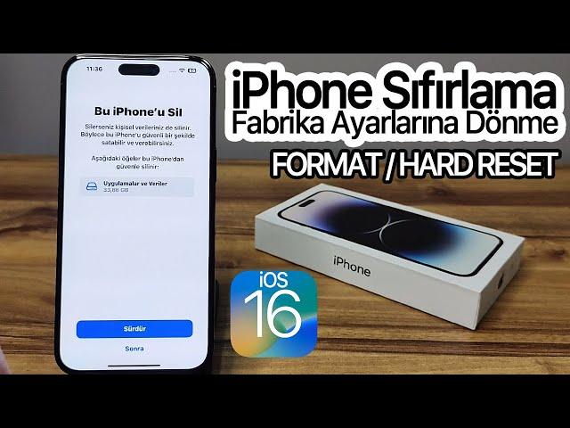 iPhone Sıfırlama | Fabrika Ayarlarına Dönme - Format | Hard Reset Nasıl Yapılır | Satmadan Önce!