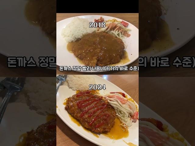 동성로 전원돈까스 크기 비교 2018 vs 2024  #대구맛집