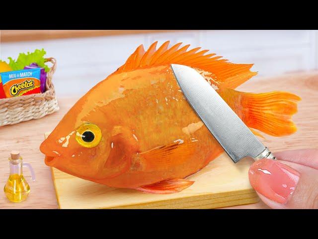 WHO LOVE CHEETOS ?  Yummy Miniature Special Fried Fish Recipe In Mini Kitchen Tina Mini Cooking