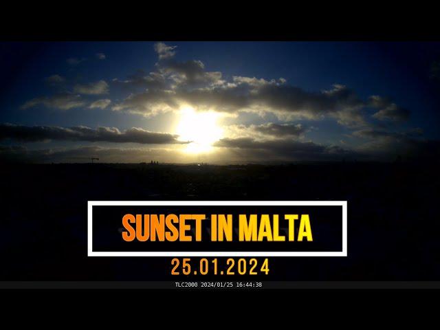 Sunset in Malta: Daily Time Lapse Challenge 25.01.2024