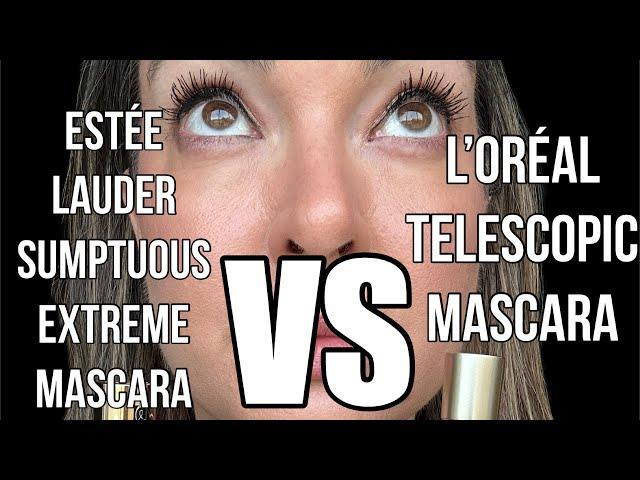 L'Oreal Telescopic Mascara VS Estee Lauder Sumptuous Extreme Mascara - mascara comparison video