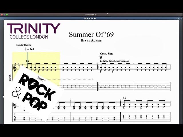 Summer Of '69 Trinity Grade 2 Guitar