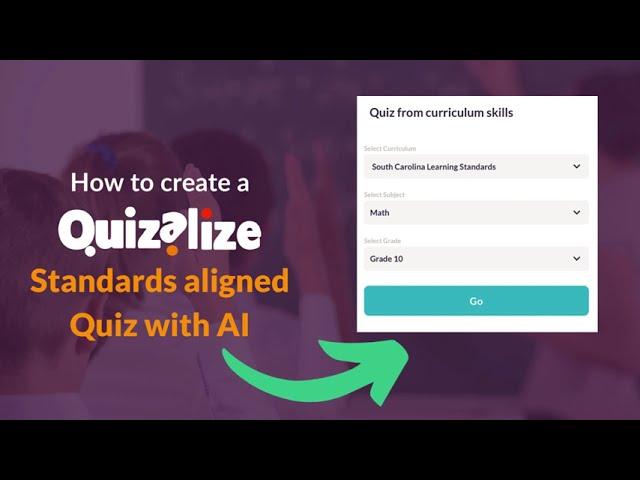 How to create a South Carolina standards quiz on Quizalize!