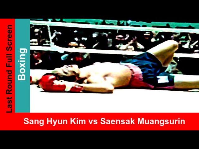 Sang Hyun Kim vs Saensak Muangsurin, Widescreen Fight Highlights, Boxing Title Match 1978