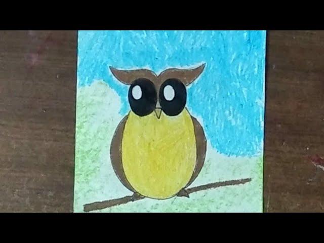 Easy owl drawing 