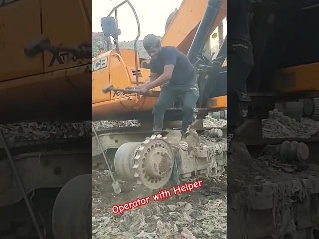 JCB Excavator Chain Sparket Change #excavator #jcb #operatorwithhelper #viral