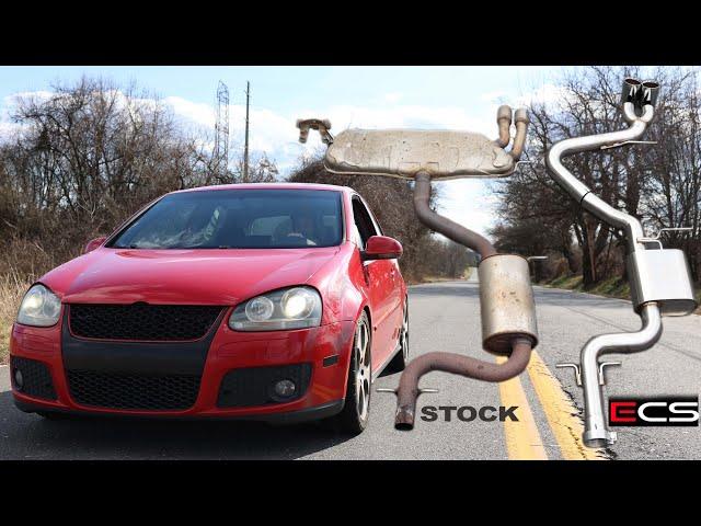 MKV GTI ECS 3" Cat-back Exhaust | Install, Revs & Fly By's !!!