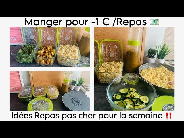 Manger avec 1 € par repas ️ Repas pas cher pour la semaine | Défi INFLATION ‼️