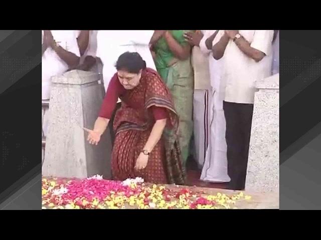 Sasikala's theatrics at Jayalalithaa memorial