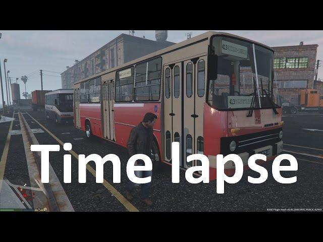 Gta v Ikarus mod - let's be bus driver! Manual gear box & rage transportation & Timelapse gtx 1080