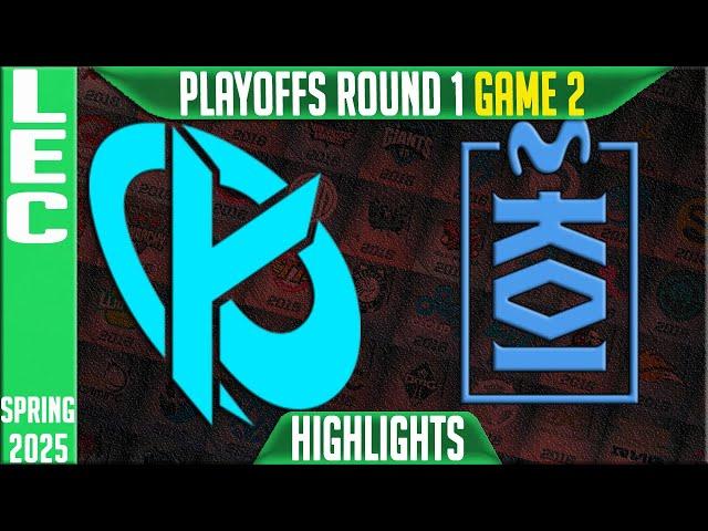 KC vs MKOI Highlights Game 2 | LEC Playoffs Round 1 Split 2 2025 | Karmine Corp vs Movistar KOI G2