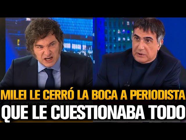 MILEI LE CERRÓ LA BOCA A PERIODISTA QUE LE CUESTIONABA TODO