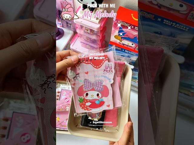 Packing My Melody with me (Fake) #sanrio #mymelody #packwithme #kawaii