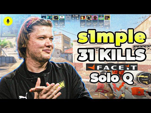 CS2 POV | s1mple Faceit Ranked Solo Q (DUST2) Voice Comms 31-24