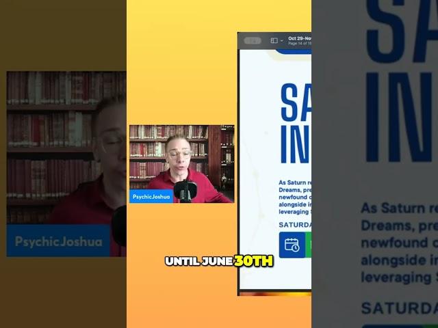 Saturn Goes Direct | Joshua the Psychic