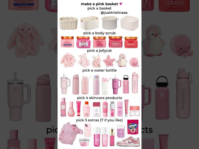 make a pink basket !! 🩷 #preppy #pink #basket #skincare