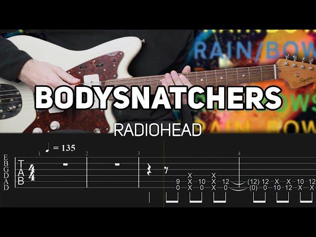 Radiohead - Bodysnatchers (Guitar lesson with TAB)