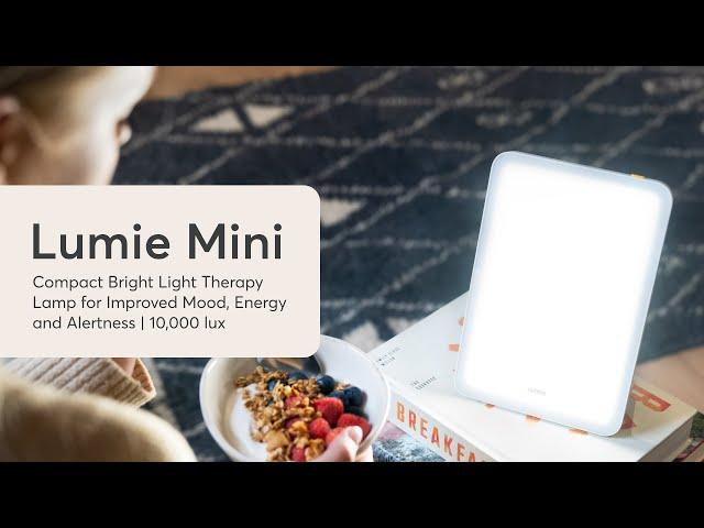 Lumie Mini | Compact Bright Light Therapy Lamp for Improved Mood, Energy and Alertness | 10,000 lux