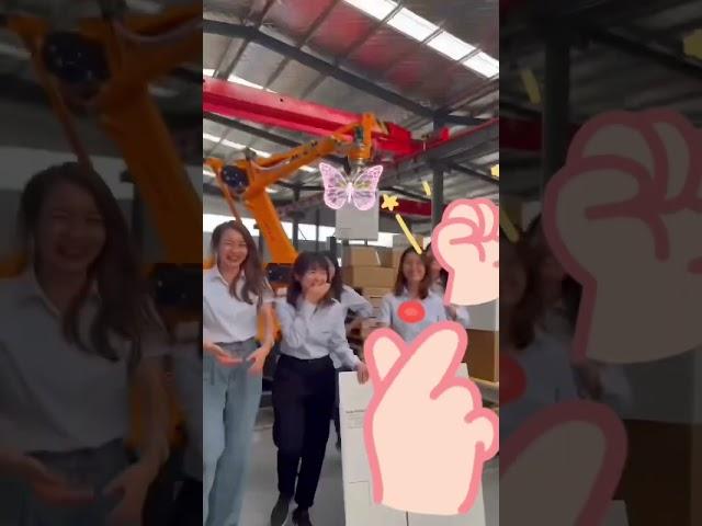 Happy everyday!carton case erector carton sealer robot palletizer robotic strapping machine