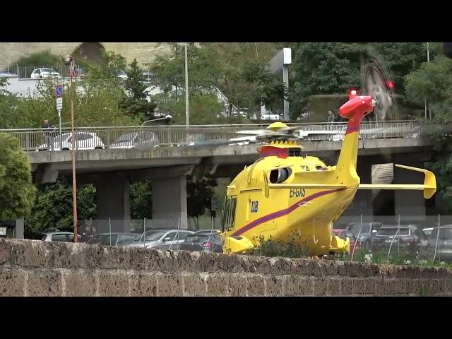 Trasferimento in eliambulanza di un bambino da Ariano a Napoli