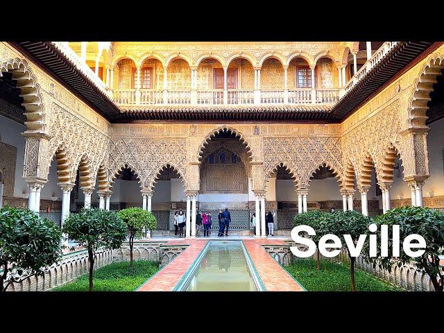 [4K]Seville, Spain:  Walking Tour of Real Alcázar de Sevilla Breakfast at Filo Feb. 2022