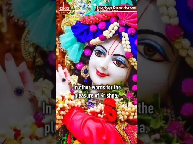 We should do karma for the pleasure of krishna! #like #shorts #subscribe #gkgmedia