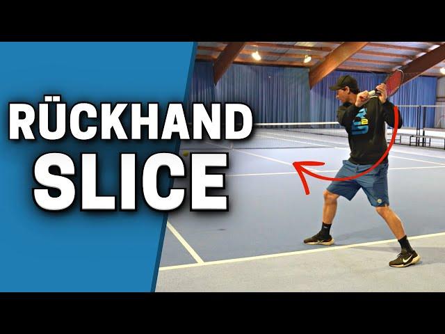 Perfekter Rückhand Slice auf Sand!