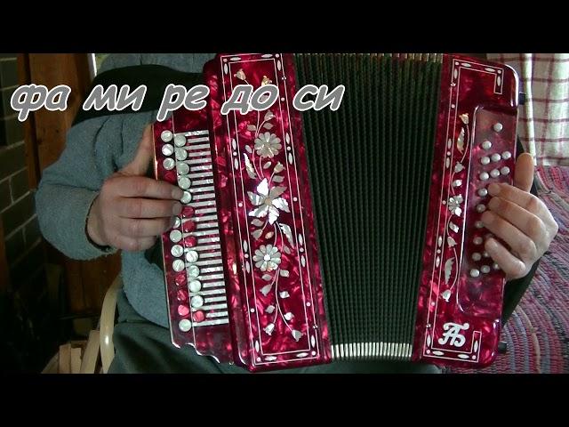 Стук монотонный колес...( видеоразбор,ноты,цифры) на гармони.