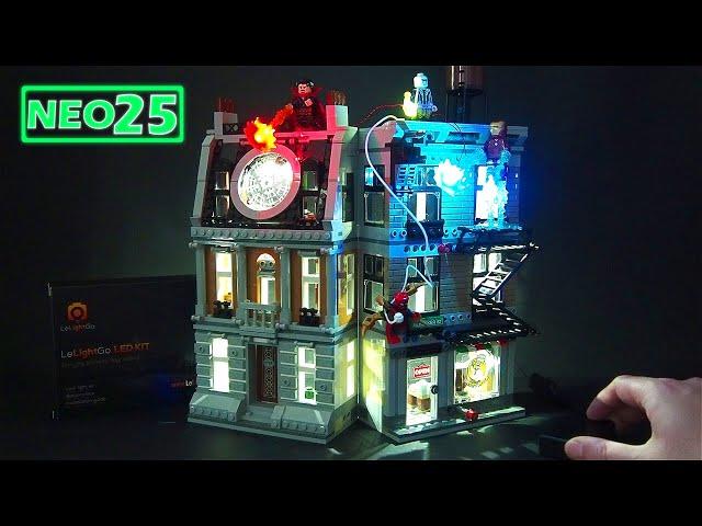 LEGO Avengers Infinity War Sanctum Sanctorum Showdown Set with LeLightGo LED Light Kit Review 76108