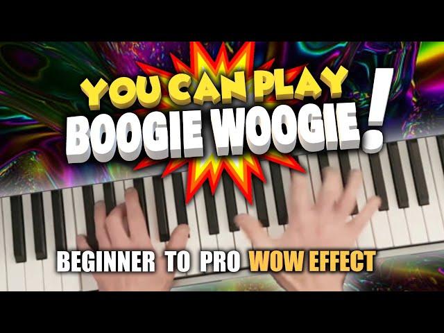 Pain Relief for Boogie Woogie Piano ! 5 Levels ! Beginner to Pro WOW Effect Lesson