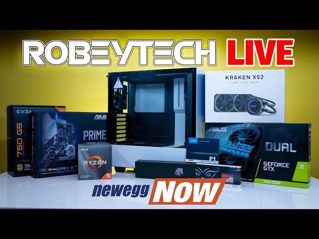 Newegg Now #Robeytech Live - Tech Deals plus $1200 Ryzen 3600x and 1660 Super Build | Robeytech