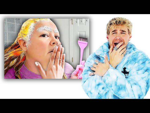 Hairdresser Reacts To Spotty Bleach Damaged Hair