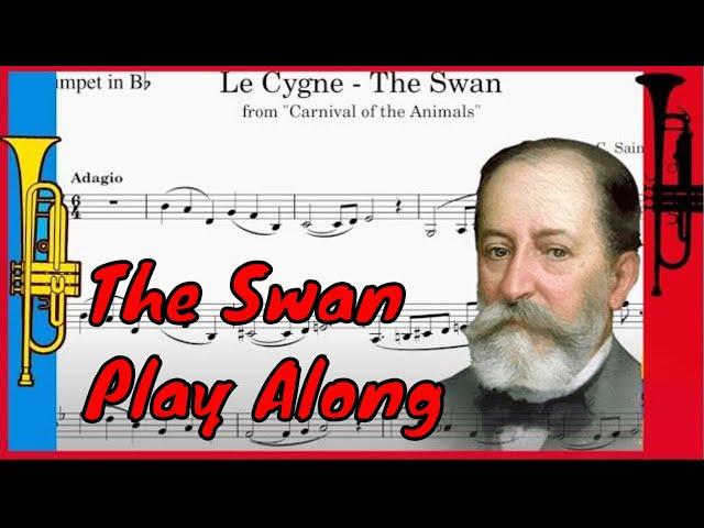 The Swan (Carnival of the Animals) for Trumpet and Piano (Accompaniment, Play along, Backing track)