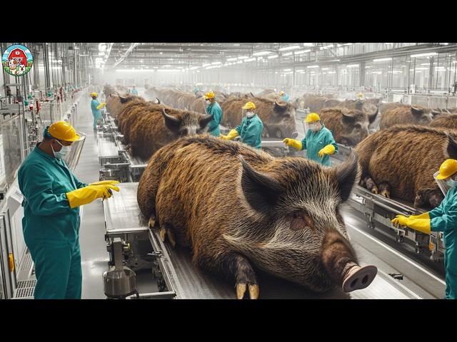 How China Raises Millions of Wild Boars for Meat – Wild Boar Farming and Processing Explained