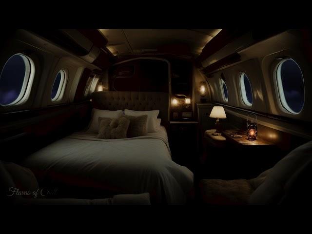 Experience Sublime Rest Aboard this Luxury RETRO Private Jet | Brown Noise Flight Ambience | Zen