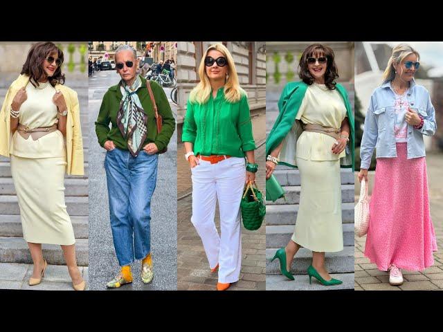 Natural Older Women OVER 50 60 70 |New Trends Fashion For Women Summer Fashion 2025