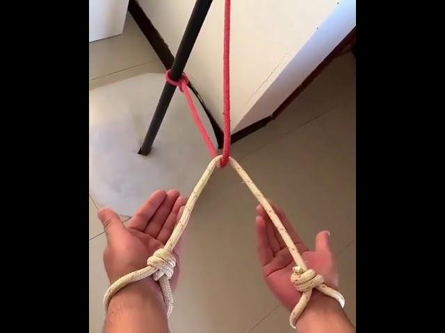 How to remove hands easily from rope . ↗️.