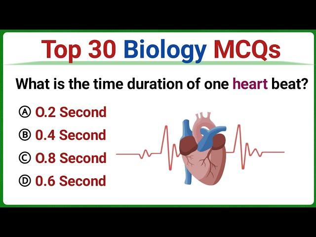 Top 30 biology MCQ | biology mcq for all competitive exam | Biology Mcq