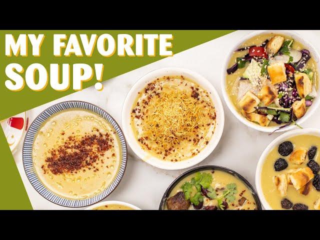 The Soup Will SAVE THE WORLD!  Lentil Soup Recipe with a Variety of DELICIOUS Toppings!