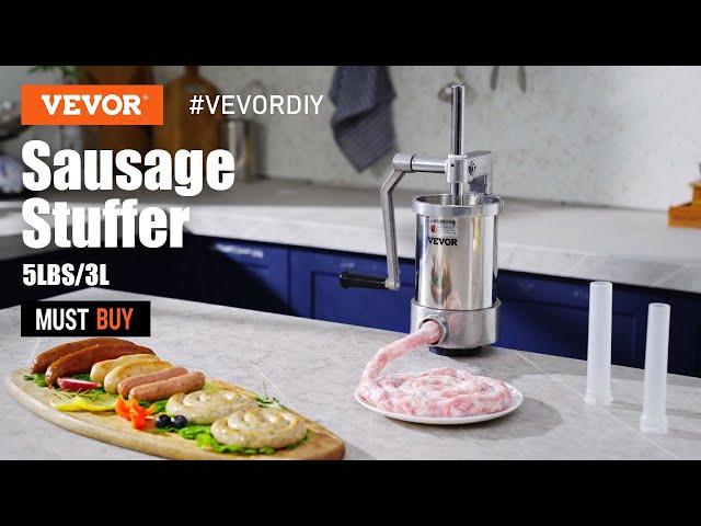 VEVOR Sausage Stuffer 5LBS/3L Capacity Homemade Sausage Maker Stainless Steel