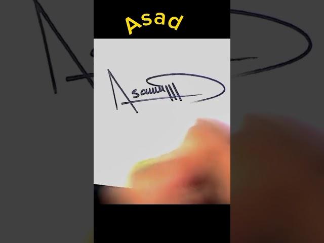 Asad Name signature||FaizSignature and arts #youtube #signature