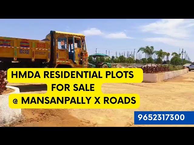 HMDA PLOTS IN MANSANPALLY X ROADS, NEAR ORR EXIT 15 PEDDA GOLKONDA, 23K PER SQ YD, 9652317300