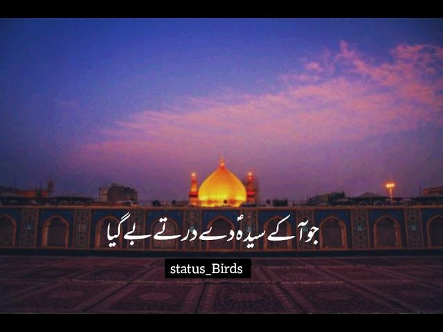 Jo V Aa k Syeda Dy Dar Ty Be Gya ||Syeda Fatima ||Shakeel Ashraf|lyrics|WhatsApp Status|status Birds