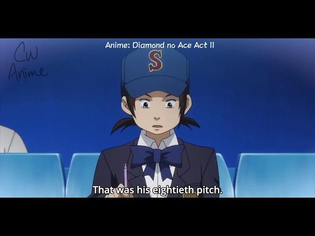 Diamond no Ace Act 2 episode 14  Furuya's bad condition caused Seido to lose a point丨ダイヤのA act 2