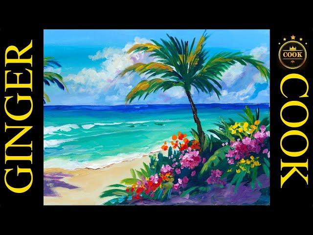 Paint Paradise: A Cozumel Beach Acrylic Tutorial Step by Step