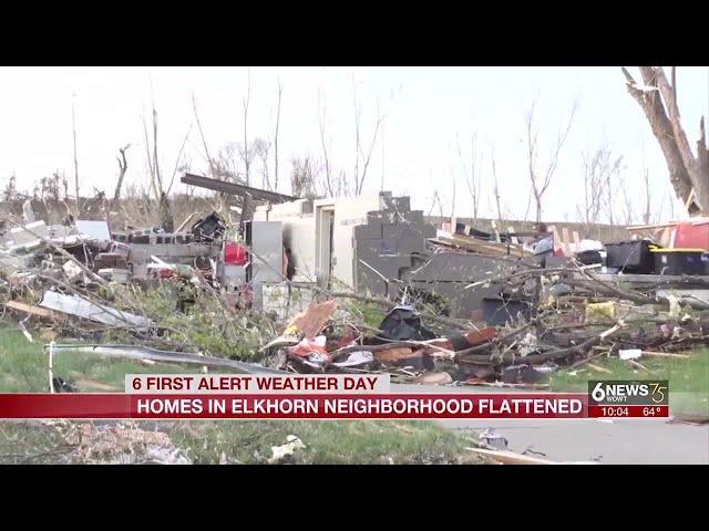 Elkhorn residents react after having homes flattened in tornado