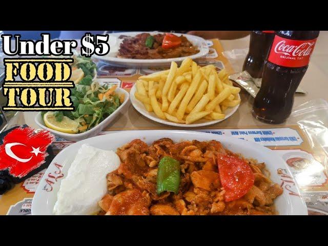 UNDER $5 FOOD TOUR MARMARIS TURKEY (TÜRKİYE) FOOD PRICES ️ 