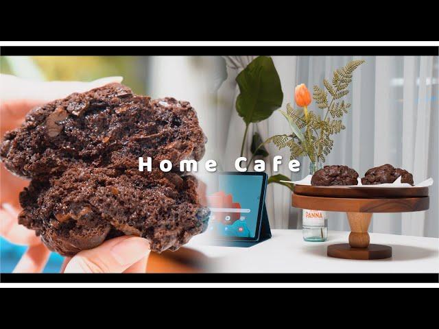 Home Cafe Ep.01 | Chocolate Levain Cookie | Baking Vlog